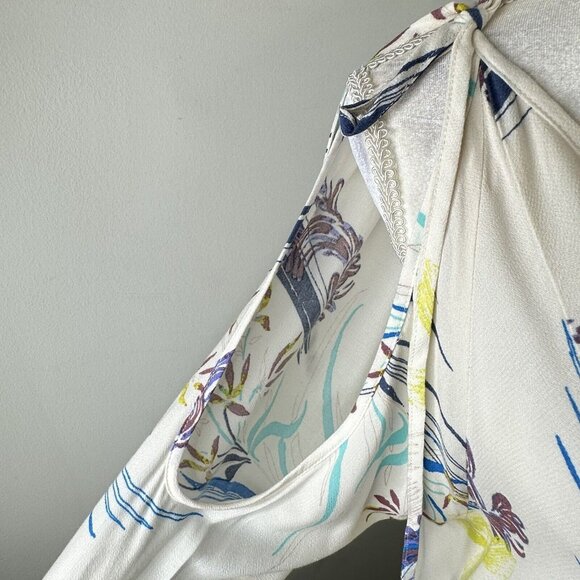 NWT Free People Clear Skies Floral Print Cold Shoulder Tunic Mini Dress Medium - Picture 5 of 16